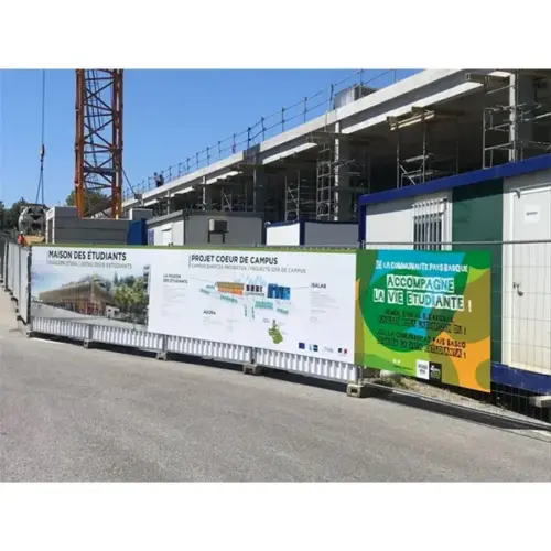 Palissade travaux impression sur dibond