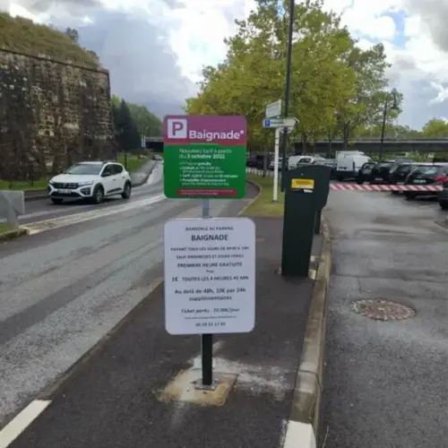 Panneau parking ville de Bayonne