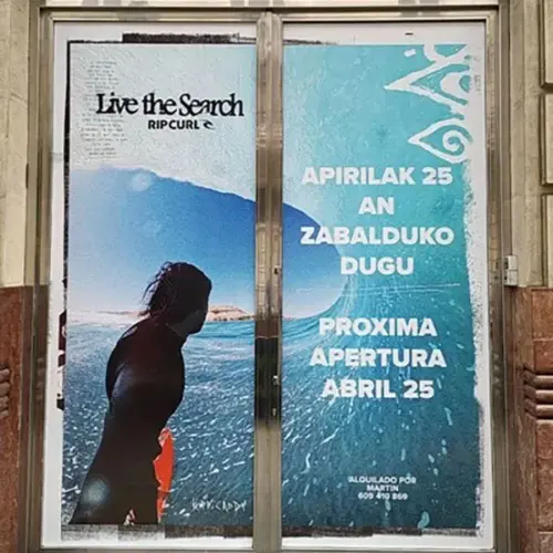 Habillage vitrine RIPCURL-BILBAO