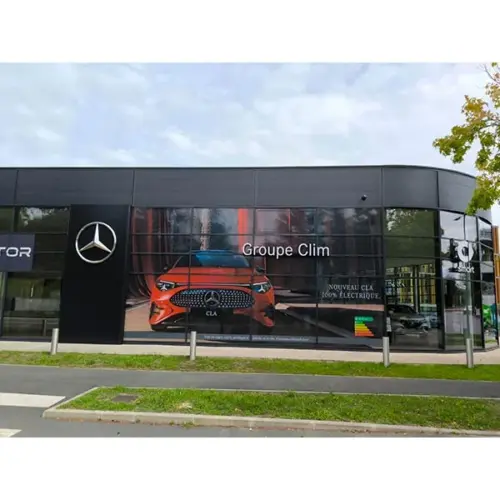 Vitrine Mercedes Anglet Adhésif Backlight