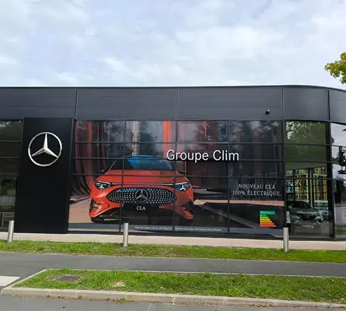 Vitrine Mercedes Anglet Adhésif Backlight