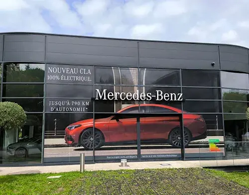 Vitrine Mercedes Anglet Adhésif Backlight
